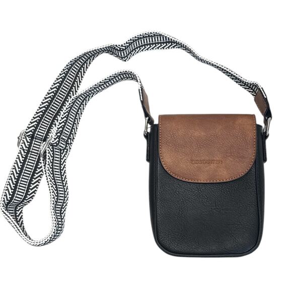 Bostanten Handbags - Faux Leather Crossbody Phone Bag Black Brown Small Cell Phone Purse Wallet NWT